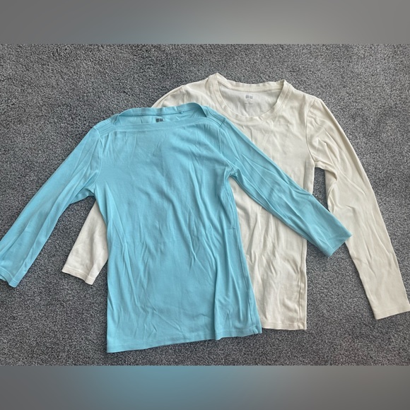 Uniqlo Tops - Uniqlo bundle of 2 supima cotton tshirts sz S